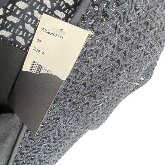 NEW Lafayette New York 148 Short Sleeve Silk Blend Formal Dress in Ink Blue Sz 6 - Picture 11 of 14